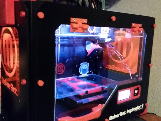 Makerbot replicator 2 front plate hinge